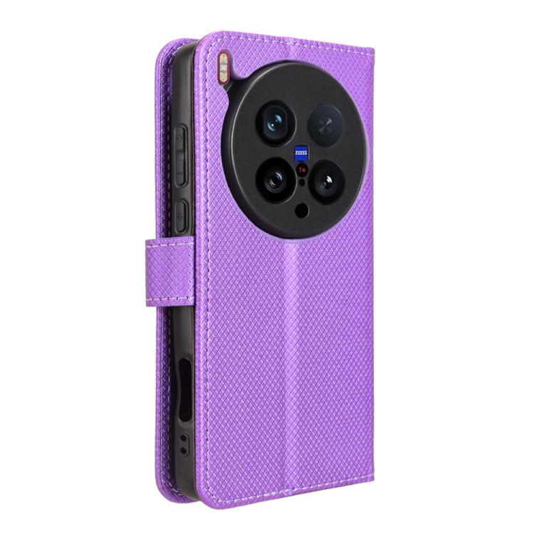 For vivo X200 Ultra 5G Diamond Texture Leather Phone Case