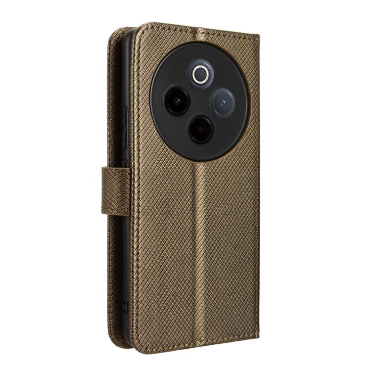 For vivo T4 5G / iQOO Z10 5G Global Diamond Texture Leather Phone Case