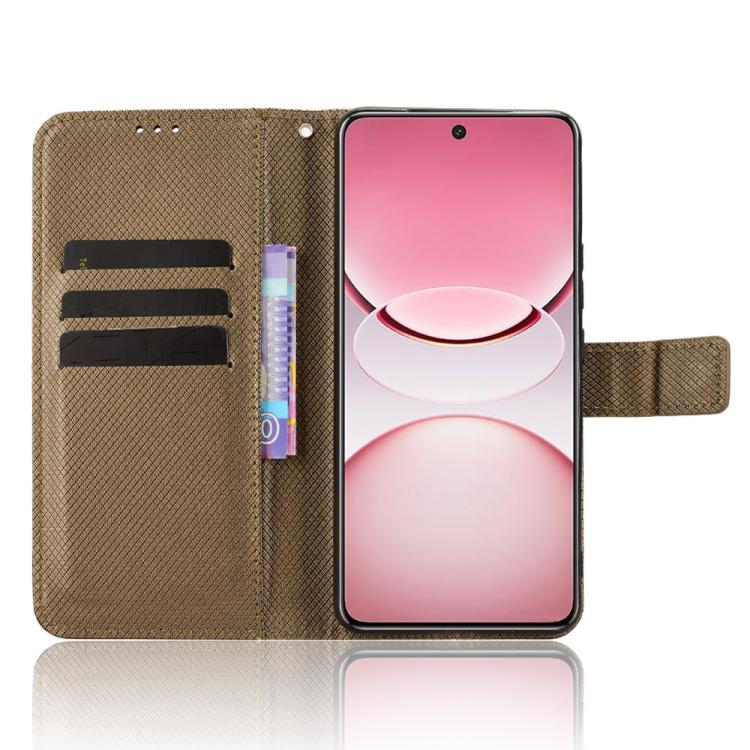 For vivo T4 5G / iQOO Z10 5G Global Diamond Texture Leather Phone Case
