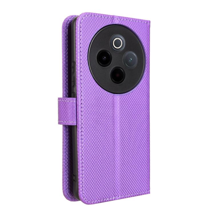 For vivo T4 5G / iQOO Z10 5G Global Diamond Texture Leather Phone Case