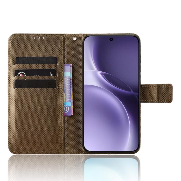 For vivo X300 Pro Diamond Texture Leather Phone Case