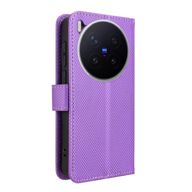 For vivo X300 Pro Diamond Texture Leather Phone Case