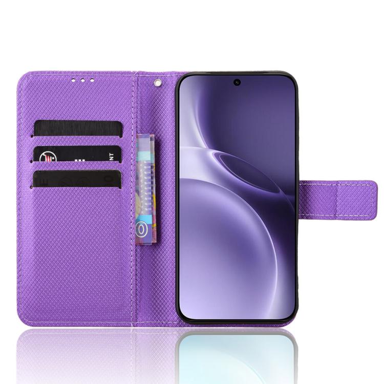 For vivo X300 Pro Diamond Texture Leather Phone Case