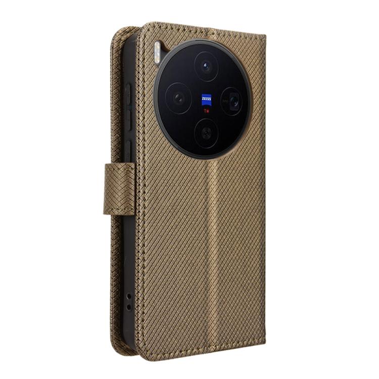 For vivo X300 Diamond Texture Leather Phone Case