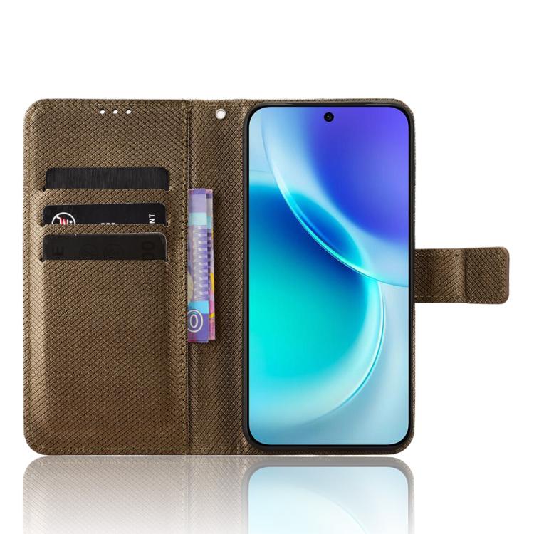 For vivo X300 Diamond Texture Leather Phone Case