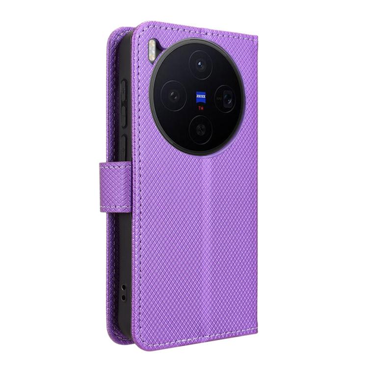 For vivo X300 Diamond Texture Leather Phone Case