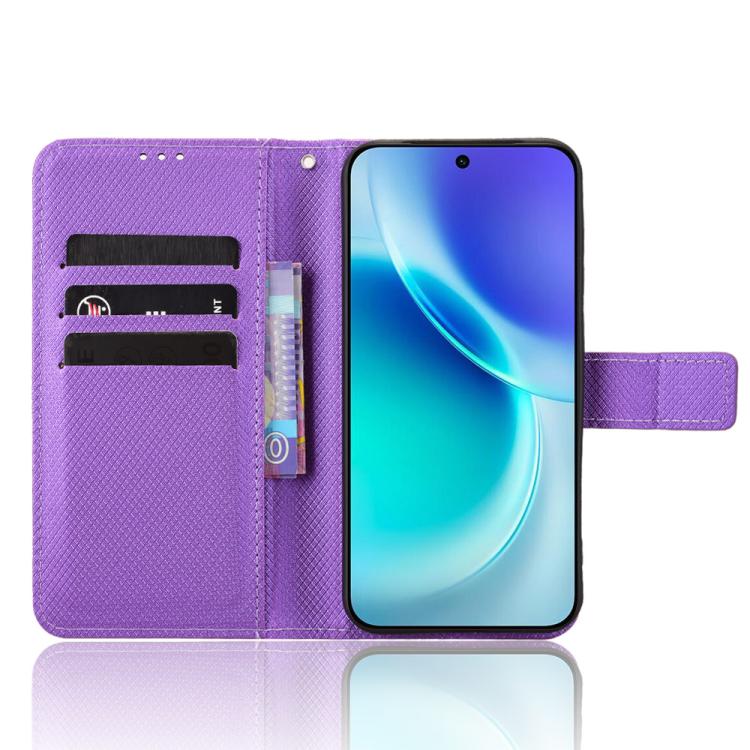 For vivo X300 Diamond Texture Leather Phone Case