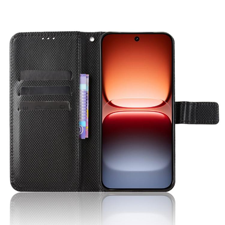 For vivo iQOO 15 5G Diamond Texture Leather Phone Case