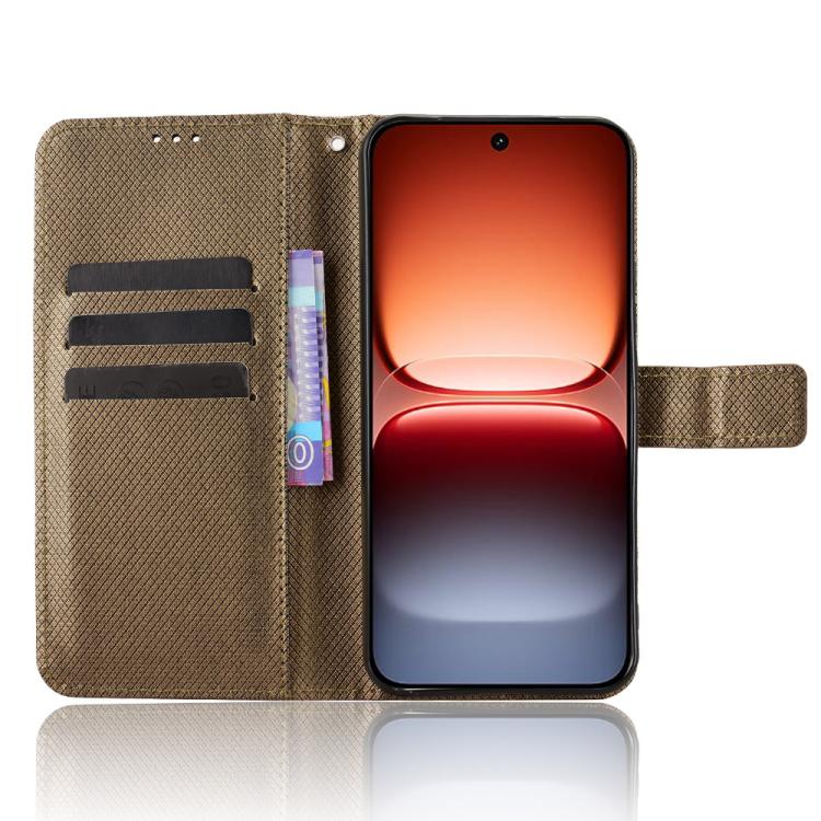 For vivo iQOO 15 5G Diamond Texture Leather Phone Case