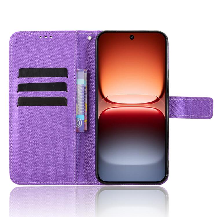 For vivo iQOO 15 5G Diamond Texture Leather Phone Case