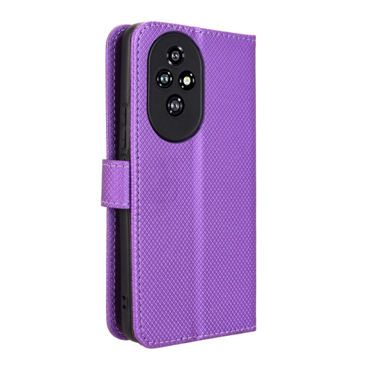 For Honor 200 5G Diamond Texture Leather Phone Case
