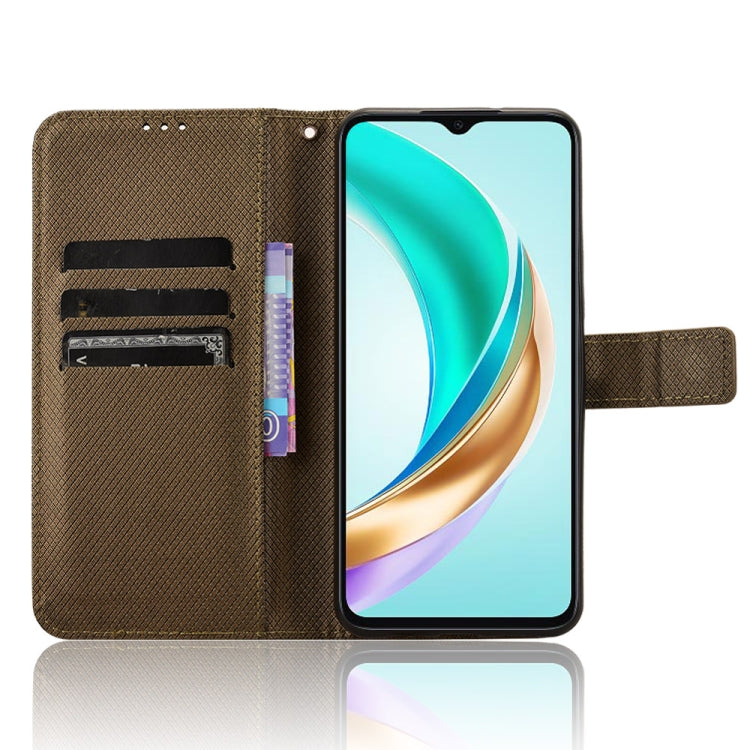 For Honor X6b 4G Diamond Texture Leather Phone Case