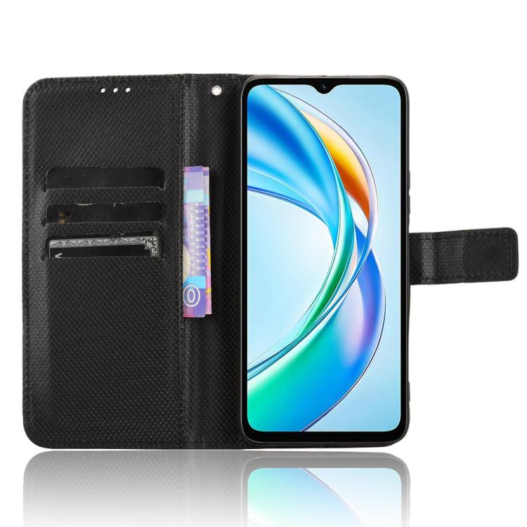 For Honor X5b 4G Diamond Texture Leather Phone Case