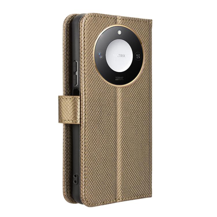 For Honor X60 5G / X9C Smart Diamond Texture Leather Phone Case