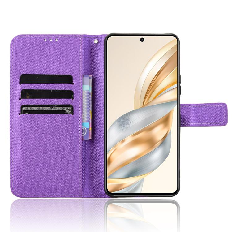 For Honor X60 5G / X9C Smart Diamond Texture Leather Phone Case