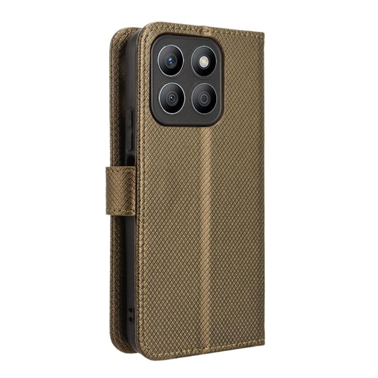 For Honor X8c 4G Diamond Texture Leather Phone Case