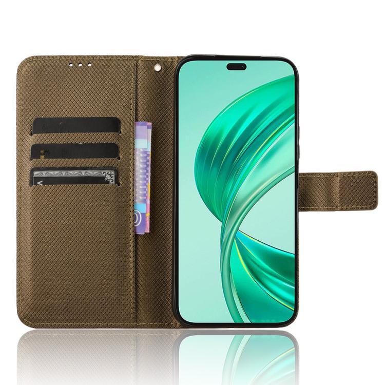 For Honor X8c 4G Diamond Texture Leather Phone Case