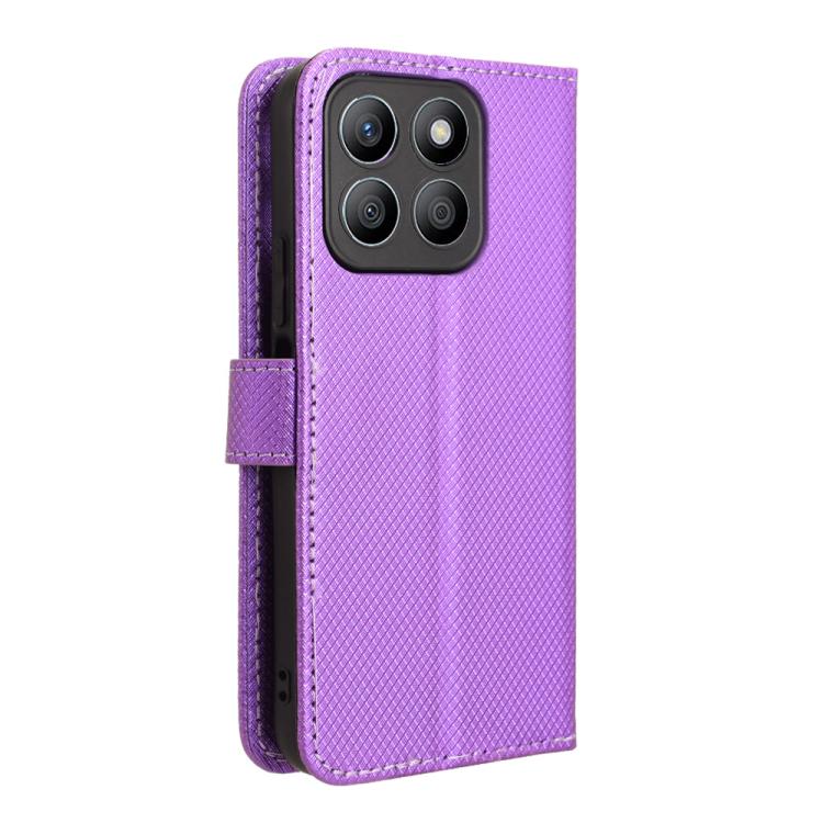 For Honor X8c 4G Diamond Texture Leather Phone Case