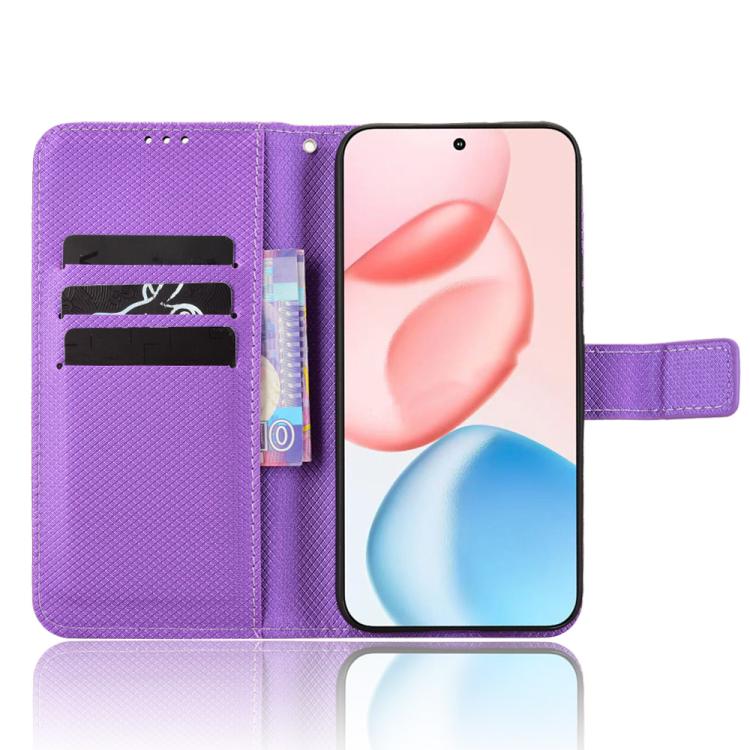 For Honor 400 Global 156.5mm Diamond Texture Leather Phone Case