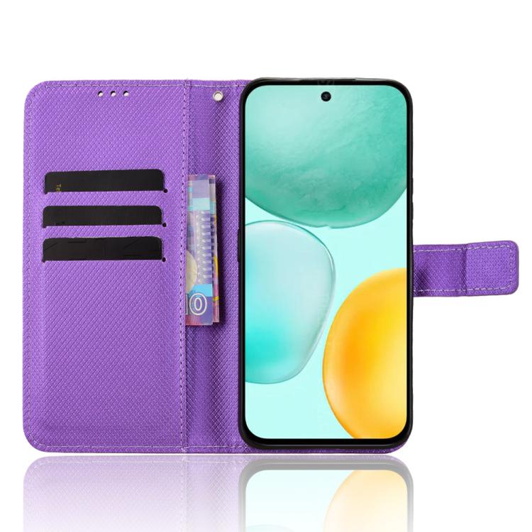For Honor X6c 4G Diamond Texture Leather Phone Case