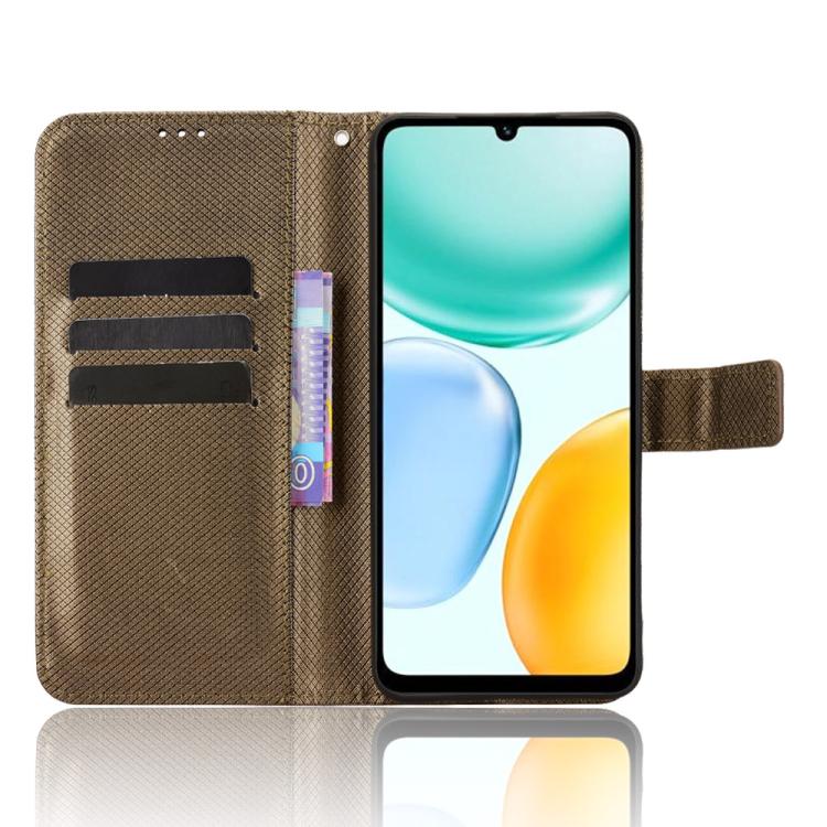 For Honor X5c Plus 4G Diamond Texture Leather Phone Case