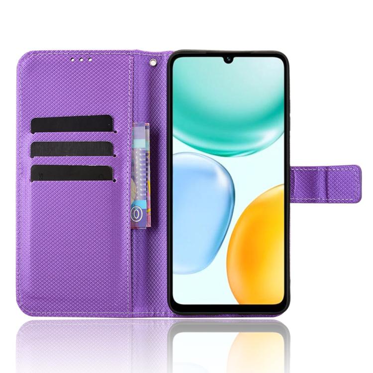 For Honor X5c Plus 4G Diamond Texture Leather Phone Case