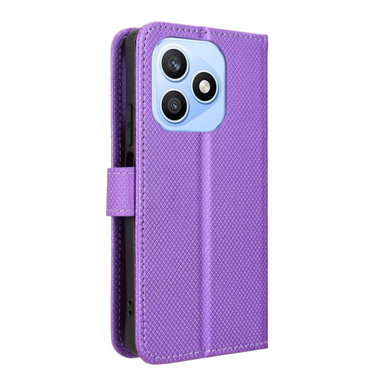 For Honor X8d 4G Diamond Texture Leather Phone Case
