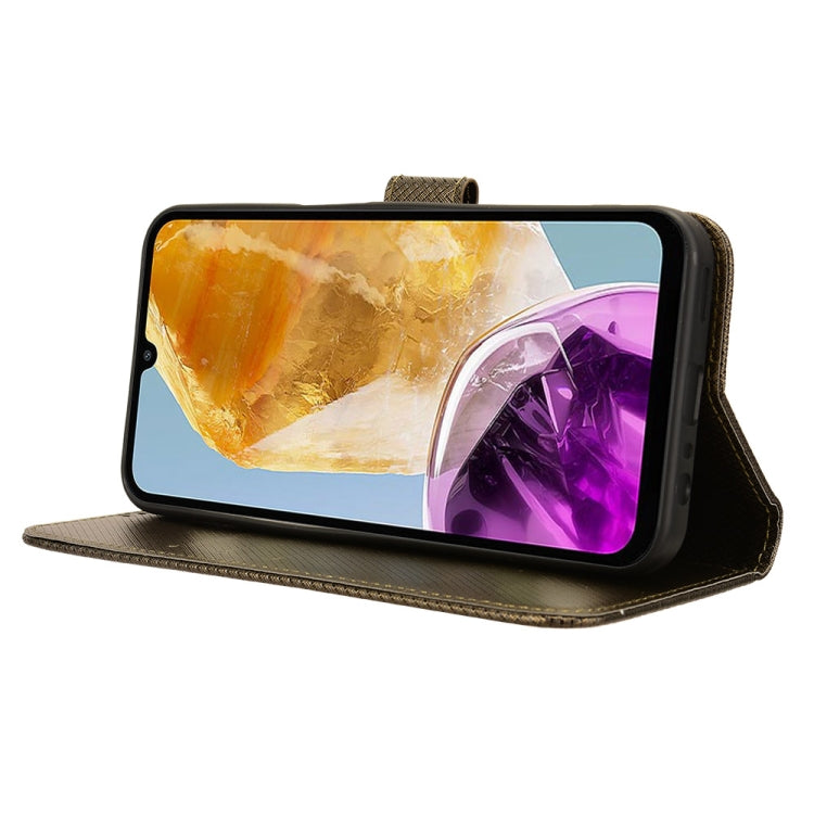For Samsung Galaxy F15 / M15 5G Diamond Texture Leather Phone Case