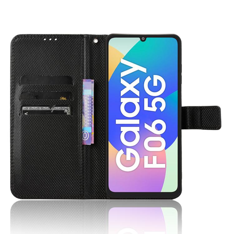 For Samsung Galaxy F06 5G / M06 5G Diamond Texture Leather Phone Case