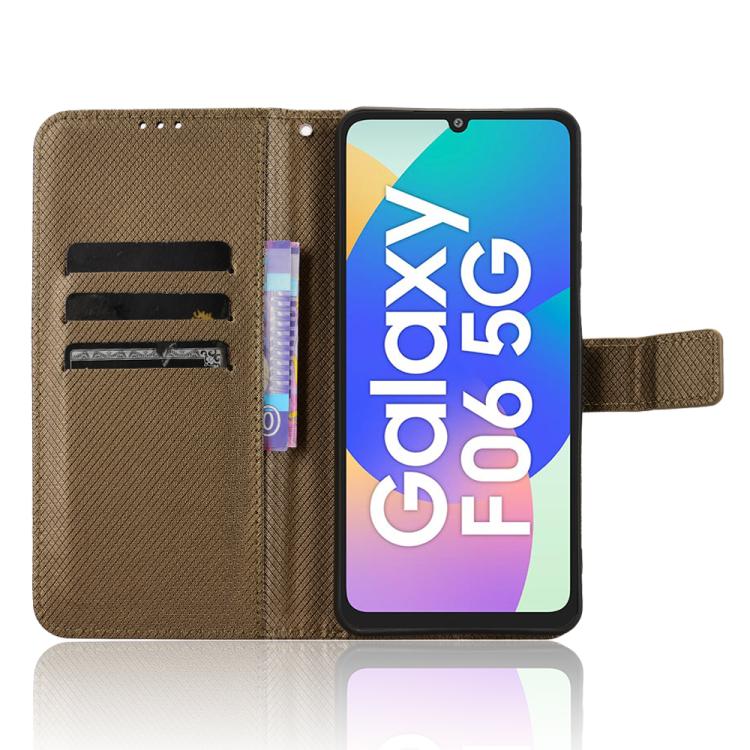 For Samsung Galaxy F06 5G / M06 5G Diamond Texture Leather Phone Case