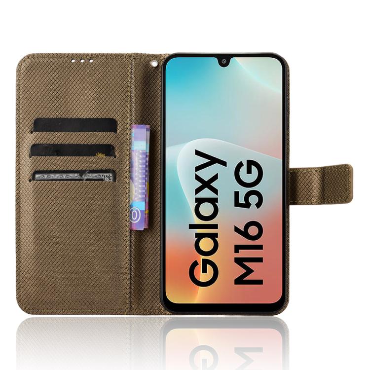 For Samsung Galaxy F16 5G / M16 5G Diamond Texture Leather Phone Case