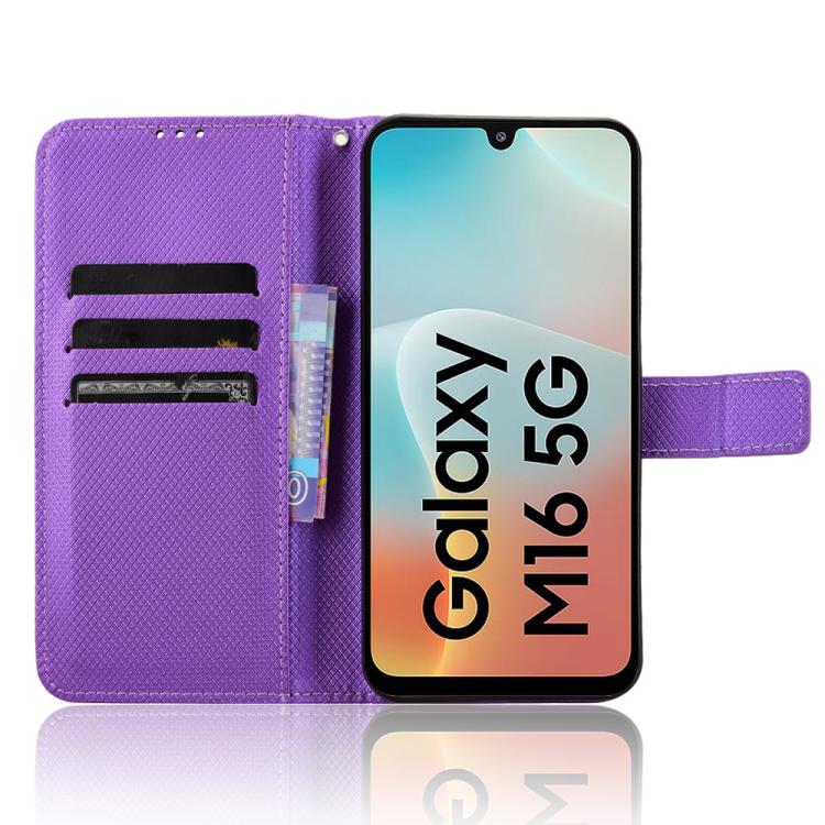 For Samsung Galaxy F16 5G / M16 5G Diamond Texture Leather Phone Case