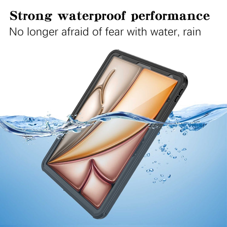 For iPad Air 13 2025 / 2024 RedPepper IP68 Waterproof PC + TPU Tablet  Case - Black