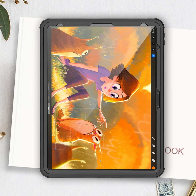 For iPad Air 13 2025 / 2024 RedPepper IP68 Waterproof PC + TPU Tablet  Case - Black