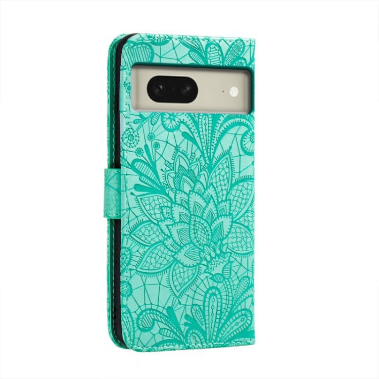 For Google Pixel 8 Lace Flower Embossing Flip Leather Phone Case