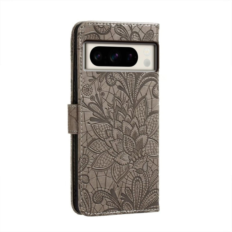 For Google Pixel 8 Pro Lace Flower Embossing Flip Leather Phone Case