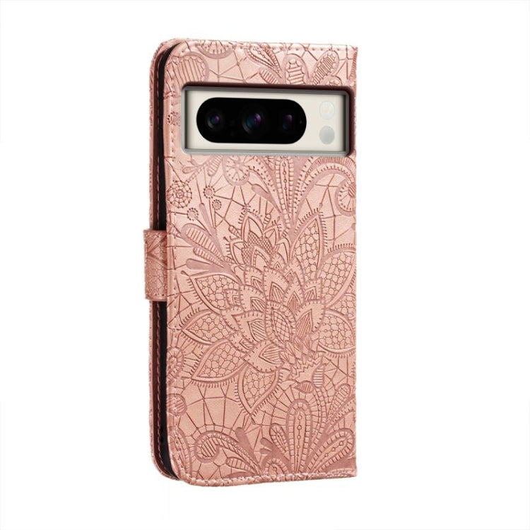 For Google Pixel 8 Pro Lace Flower Embossing Flip Leather Phone Case