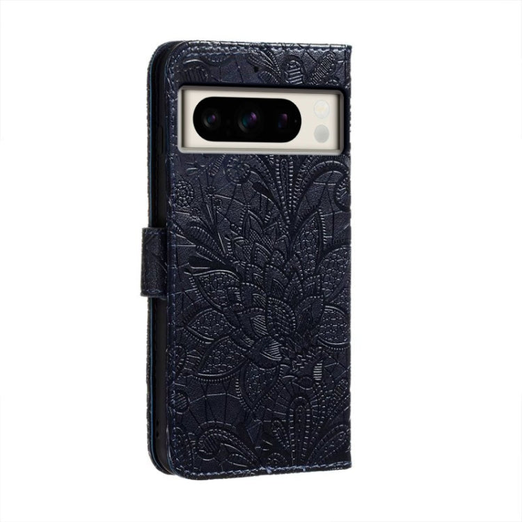 For Google Pixel 8 Pro Lace Flower Embossing Flip Leather Phone Case