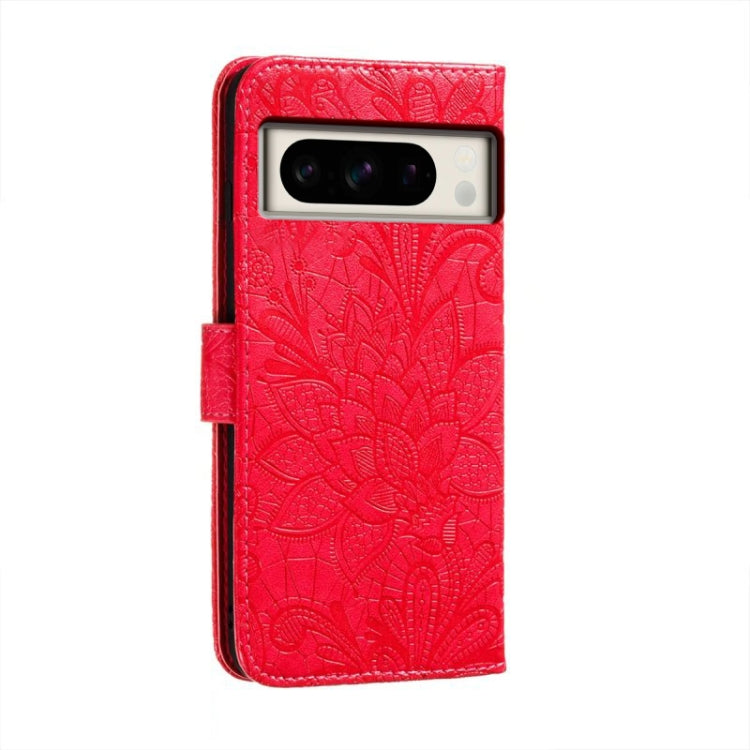 For Google Pixel 8 Pro Lace Flower Embossing Flip Leather Phone Case