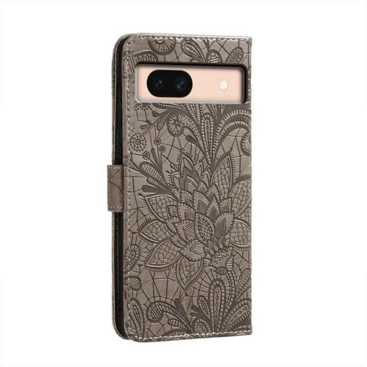 For Google Pixel 8A Lace Flower Embossing Flip Leather Phone Case