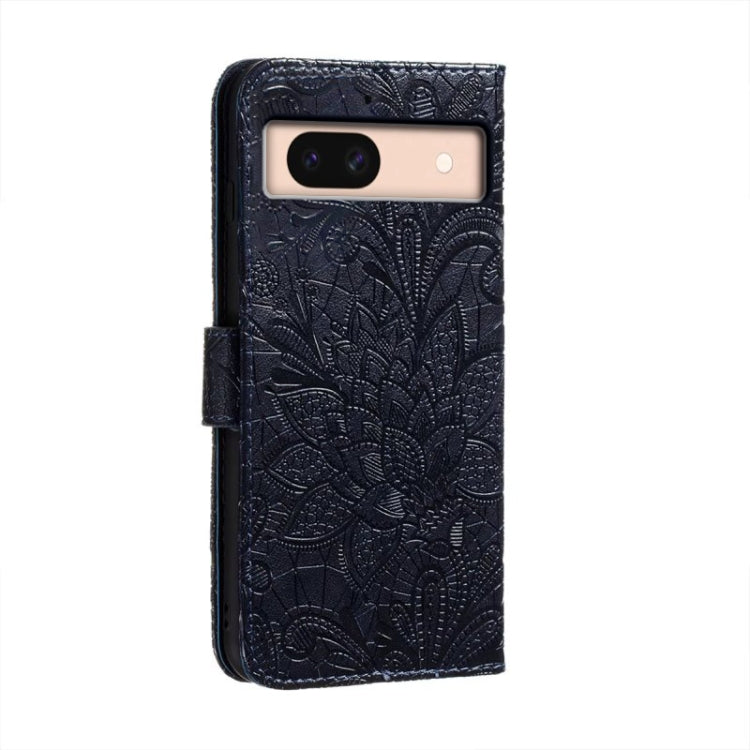 For Google Pixel 8A Lace Flower Embossing Flip Leather Phone Case