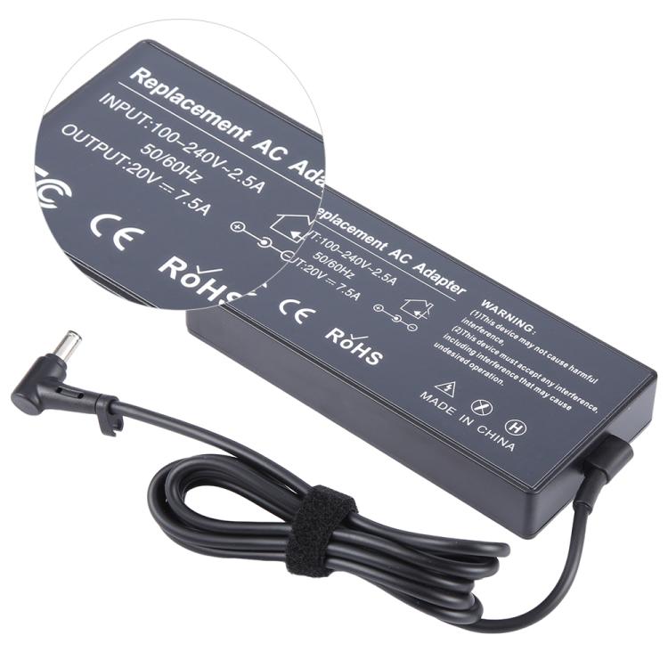 150W 20V 7.5A Laptop Notebook Power Adapter For Asus 6.0 x 3.7mm, Plug:UK Plug