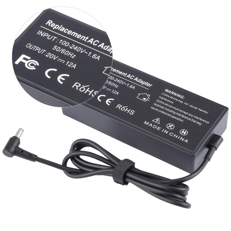 240W 20V 12A Laptop Notebook Power Adapter For Asus 6.0 x 3.7mm, Plug:UK Plug