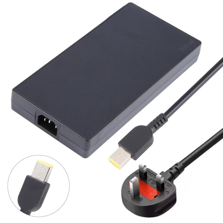 300W 20V 15A Laptop Notebook Power Adapter with Big Square USB Port For Lenovo Thinkpad / ThinkBook / Xiaoxin, Plug:UK Plug
