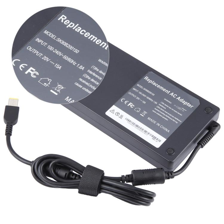 300W 20V 15A Laptop Notebook Power Adapter with Big Square USB Port For Lenovo Thinkpad / ThinkBook / Xiaoxin, Plug:US Plug