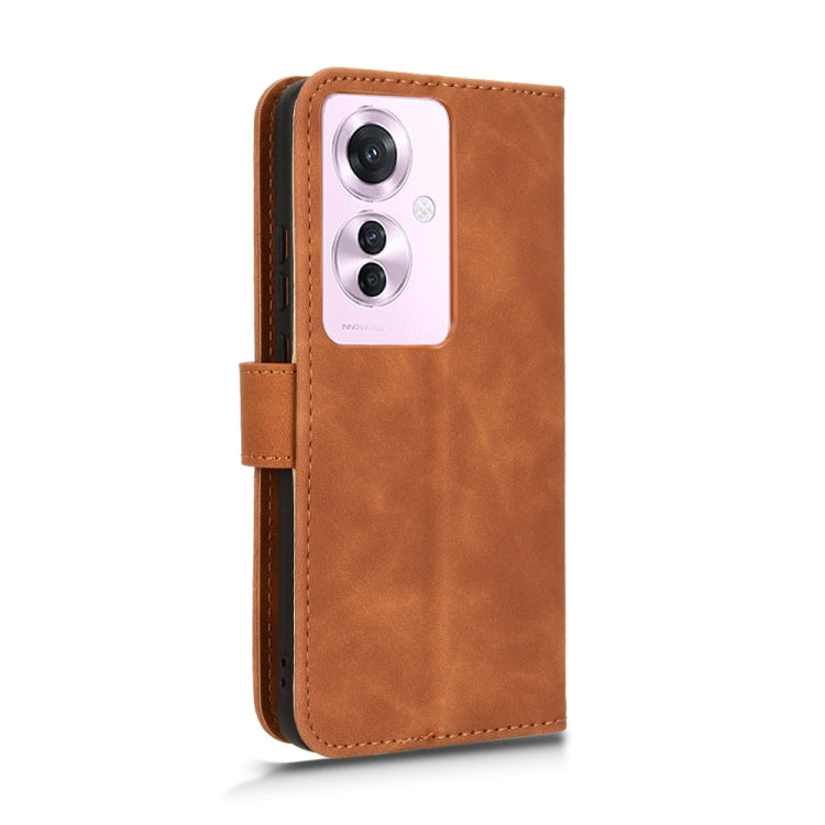 For OPPO Reno11 PJH110 Skin Feel Magnetic Flip Leather Phone Case