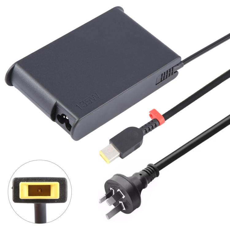 135W 20V 6.75A Laptop Notebook Power Adapter with Big Square USB Port For Lenovo Thinkpad / ThinkBook / Xiaoxin, Plug:AU Plug