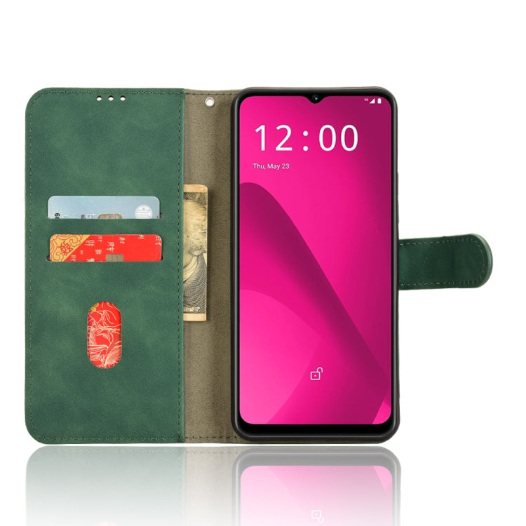 For T-Mobile Revvl 7 5G Skin Feel Magnetic Flip Leather Phone Case