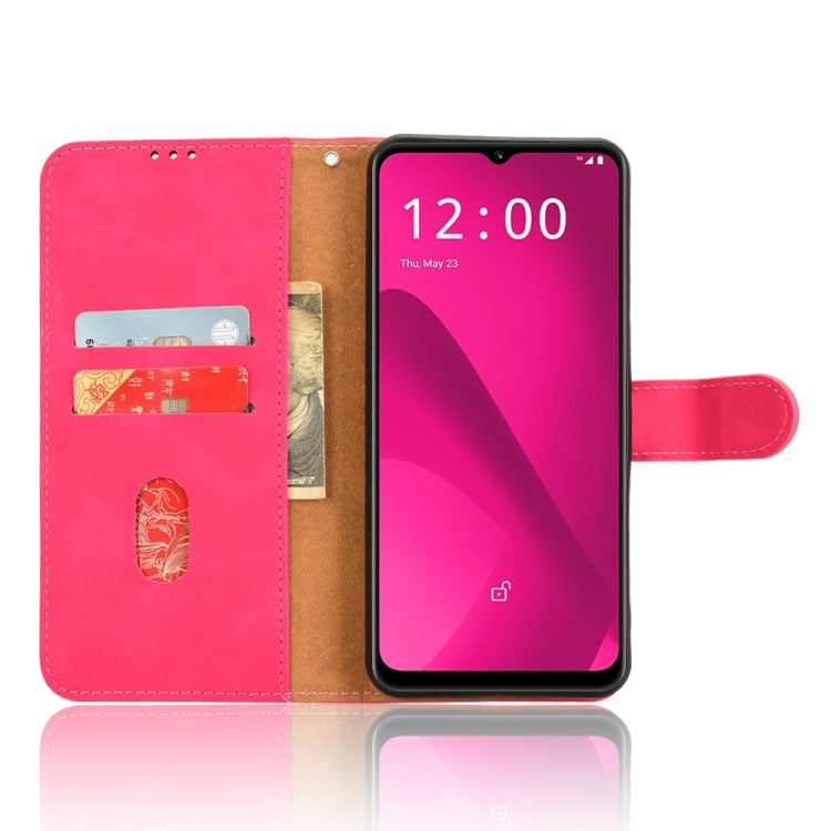 For T-Mobile Revvl 7 5G Skin Feel Magnetic Flip Leather Phone Case
