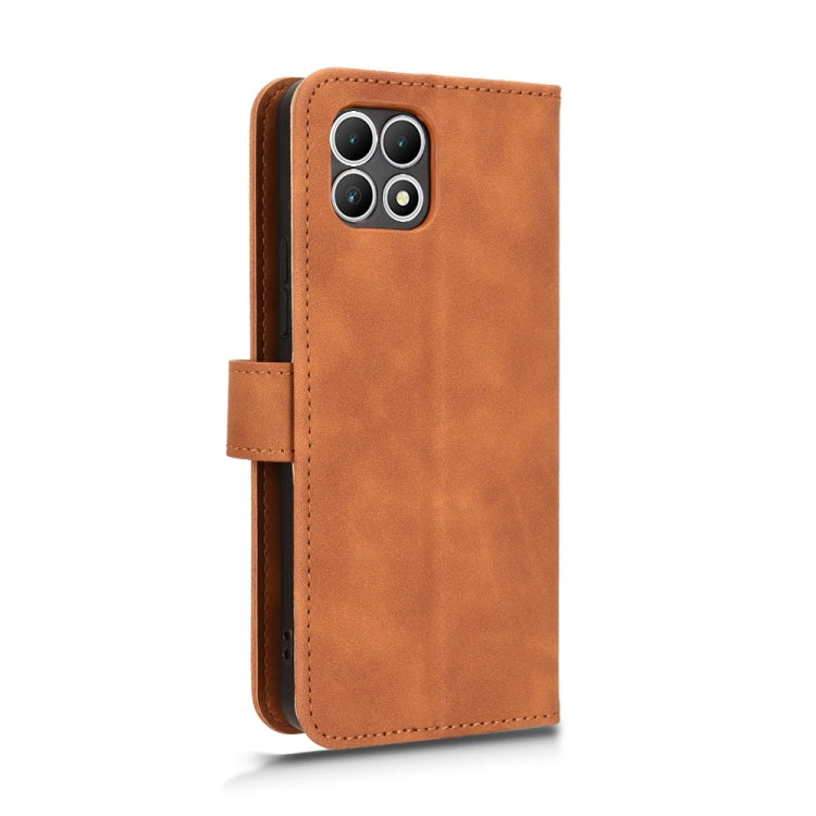 For T-Mobile Revvl 7 5G Skin Feel Magnetic Flip Leather Phone Case